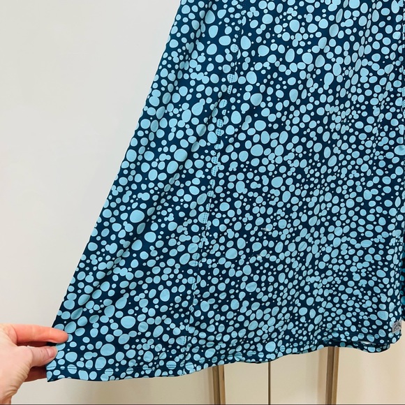 NWOT MELIKA swim skirt pull on light blue and navy blue size XS - Picture 2 of 4